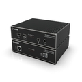 KVXHP Series KVM Extender over CATx/Fiber - Dual-Monitor, 4K DisplayPort, USB 2.0 Hub, Serial, Audio, Local Video